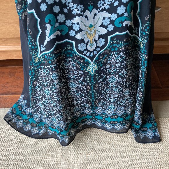 Max Studio Gorgeous Floral Short Sleeve Tunic Blouse X Large - Picture 4 of 7